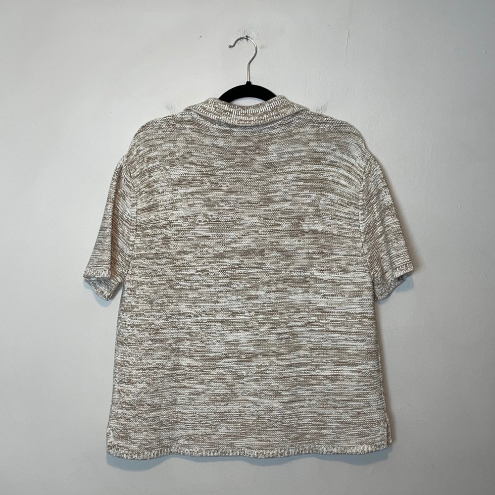 Haven Well Within Organic Cotton Spacedye Johnny Collar Sweater Size XL - Picture 3 of 5